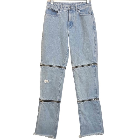 CARMAR LA Juliet High Rise Relaxed Zipper Leg Distressed Raw Hem Jeans - Picture 7 of 16